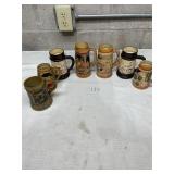 lot of 7 ceramic beer steins