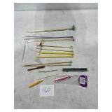 lot of knitting needles