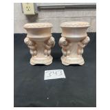 french country  ceramic cherub angel planters
