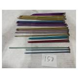 lot of aluminum Boye knitting needles