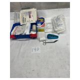 lot of first aid supplies