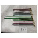 lot of aluminum Susan Bates knitting needles