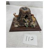 Sculpted Wax Art Carved Candle gnome elf woodland