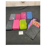 lot of pencil boxes and cases