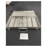 metal case for holding coins or slides