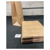 stack of brown paper  bags