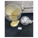 2 electric fans both tested and working