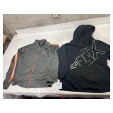 fox racing full zip sweat shirts large