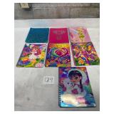 lot of lisa frank & other design spiral notebooks