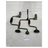 lot of hand augers and drills