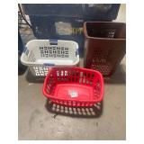 lot of 3 large laundry baskets hampers