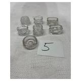 vintage glass salt cellars salt dips