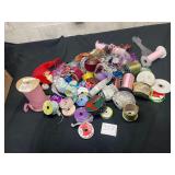 large lot of ribbon spools