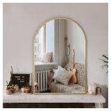 Arched Wall Mirror for Bathroom (36'x24',Gold)