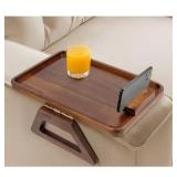 Smart Design Acacia Armrest Tray, Brown