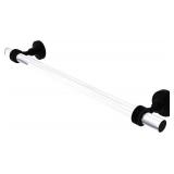 30 Inch Dotted Accents Towel Bar, Matte Black