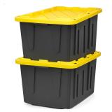 2-Pack Heavy Duty Storage Bins with Lids,12 Gallon