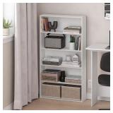 Basic 43.66 in. Tall White Wood 5-Shelf Bookcase