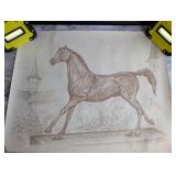 horse print - aristides by C.W. Regutti 1987 -...