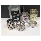 assorted containers - little buckets etc