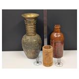 wood vases etc