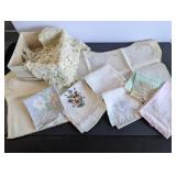 hand embroidered linens or napkins
