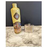 Jim Beam decanter and flask