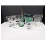 assorted glass cups and mugs, coke mugs, church...