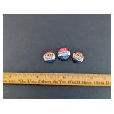 2 Nixon and 1 Dewey campaign buttons