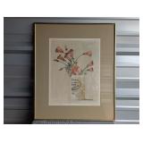 framed flowers in jar print by WB Hauser -...
