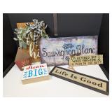 assorted signs wall decor