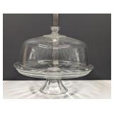 heavy glass cake dome