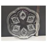 large heavy glass platter