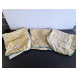 antique hand-embroidered cutlery roll-up...