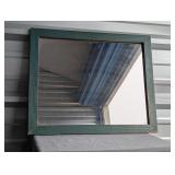 wall mirror with green frame
