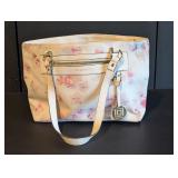 liz claiborne white flower purse