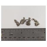 silvertone cat charms