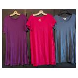 3 Summer Dresses, Pink, Purple, Blue size 12-14