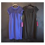 2 NWT Dresses, 1 blue and 1 black size 14