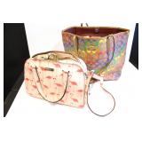 coach pride tote bag and kate spade flamingo purse