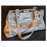 liz claiborne tan opalescent purse