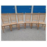 6 Gio Ponti style ladderback chairs