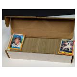 1990 Topps baseball cards in box marked '1-199'