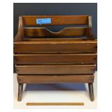 wood magazine rack
