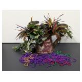 feathers and ivy centerpiece - farm fresh eggs...