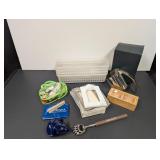 mini storage baskets, travel sewing kit, back...