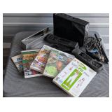 nintendo wii with 5 game