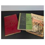 2 vintage girl scout books and little women...