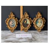 Mini Gold-Tone Ornate Framed Art #2