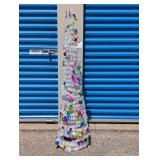 White Pop-up Collapsible Tinsel Christmas Tree